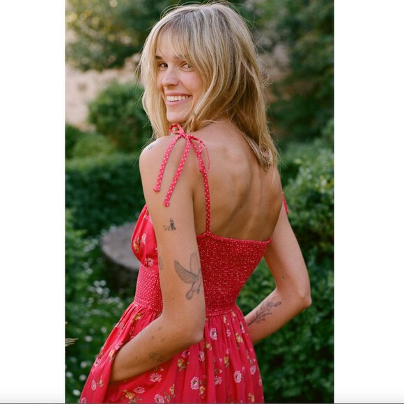 Christy Dawn The Antara Dress in Cherry Daisy - Size Large - Picture 3 of 8